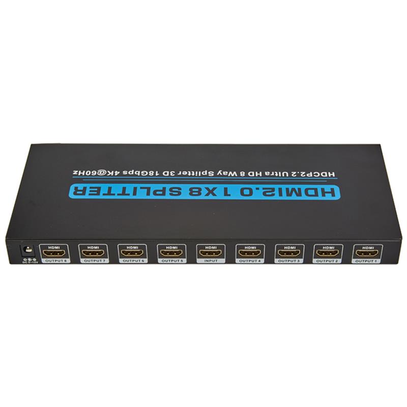 Obsługa rozdzielacza HDMI 2.0 1x8 V2.0 3D Ultra HD 4Kx2K @ 60Hz HDCP2.2