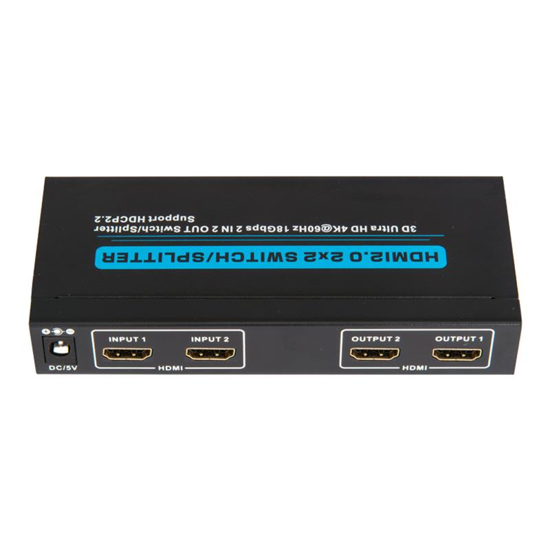 V2.0 Obsługa przełączników / rozdzielaczy HDMI 2x2 3D Ultra HD 4Kx2K @ 60Hz HDCP2.2