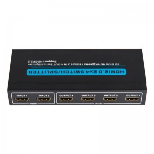 V2.0 Obsługa przełączników \/ rozdzielaczy HDMI 2x4 3D Ultra HD 4Kx2K @ 60Hz HDCP2.2