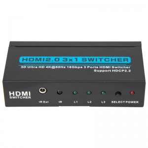 Obsługa przełącznika HDMI 2x1 V2.0 3D Ultra HD 4Kx2K @ 60Hz HDCP2.2