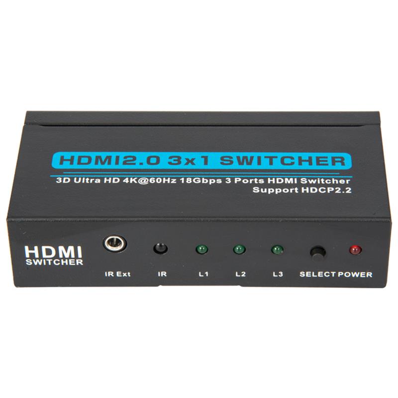 Obsługa przełącznika HDMI 2x1 V2.0 3D Ultra HD 4Kx2K @ 60Hz HDCP2.2