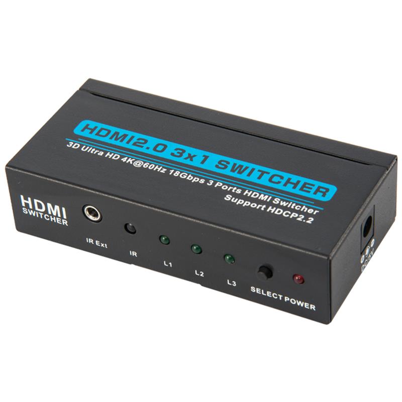 Obsługa przełącznika HDMI 2x1 V2.0 3D Ultra HD 4Kx2K @ 60Hz HDCP2.2