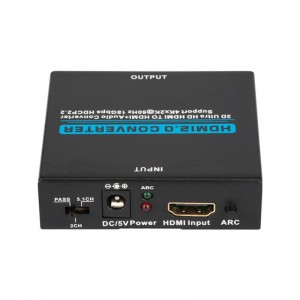 V2.0 HDMI Audio Extractor Konwerter HDMI na HDMI + Audio Obsługa 3D Ultra HD 4Kx2K @ 60Hz HDCP 2.2 18 Gb \/ s