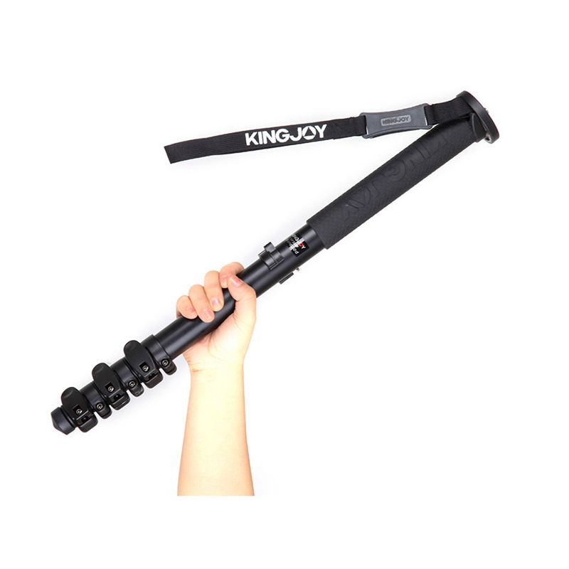 KINGJOY Aparat Monopod Alpenstock, aluminiowy statyw z klapką z blokadą wideo do aparatu z wkręcaną śrubą 1/4 