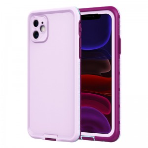 iphone 11 wodoodporny futerał w pełni wodoodporny iphone 11 futerał wodoszczelny (fioletowy) z solidnym kolorem tylnej pokrywy