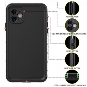 lifepoodporny telefon iphone 11 najlepszy wodoodporny worek dla iphone 11 pływający telefon case (niebieski) z solidnym kolorem tylnej pokrywy