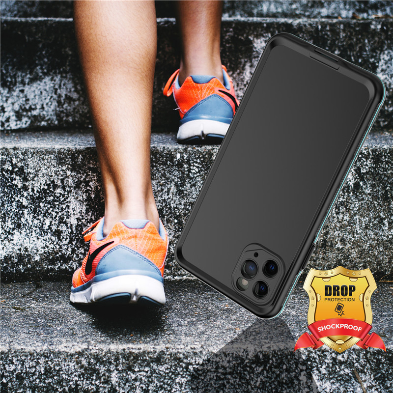 Iphone obudowy ochronne wodoodporna plastikowa obudowa wodoodporna podwodna wodoodporna obudowa dla iphone 11 pro max (niebieski) z twardą pokrywą tylną