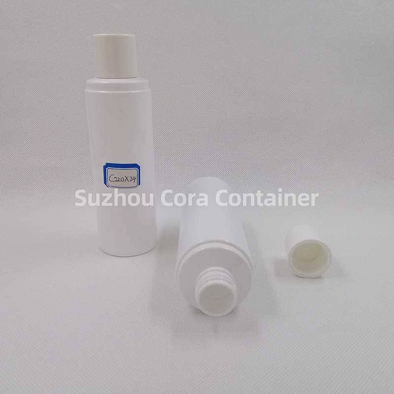 220ml Neck Size 24mm Pet Plastic Cosmetic Bottle with Screwing Cap