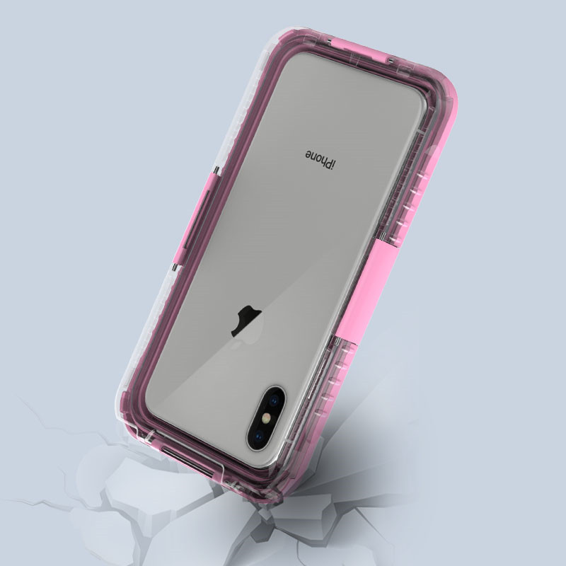 Dobra wodoodporna walizka sucha torba dla iphone XS Max telefon komórkowy wterproof bag (Różowy)