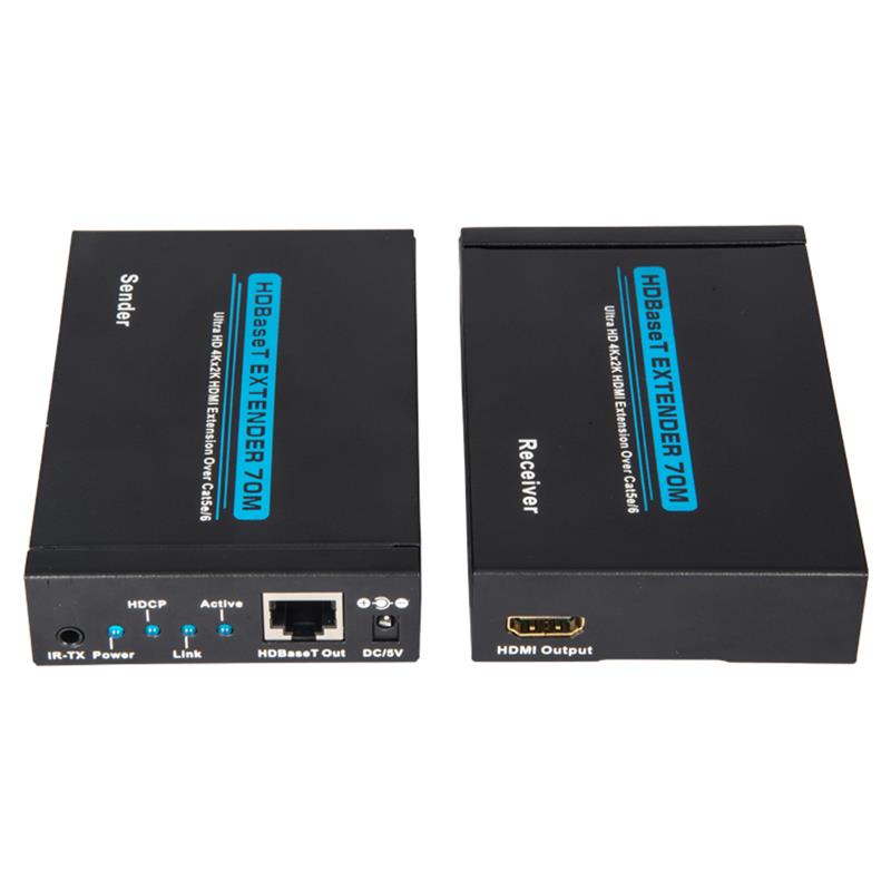 V1.4 4K HDBaseT HDMI Extender 100m nad pojedynczym cat5e/6 kablem 70m@4Kx2K/30Hz,100m@1080P/60Hz