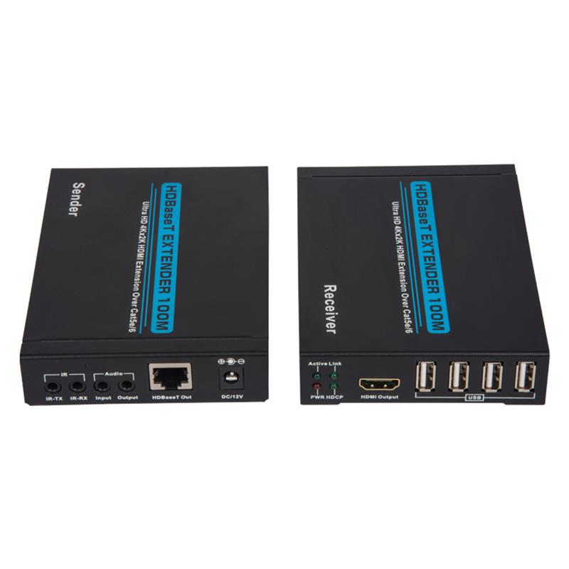 V1.4 4K HDBaseT HDMI KVM Extender 100m nad pojedynczym cat5e/6 cable100m@4Kx2K/30Hz