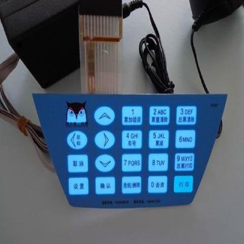 Przełącznik membranowy OEM / ODM w Chinach z podświetleniem LED / klawiaturą membranową