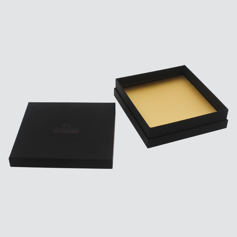 Dostosowane klasyczne czarne pudełko Biżuteria Naszyjnik Akcesoria Pudełko na prezent