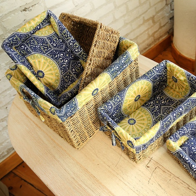 Kosz do przechowywania sypialni z podszewką