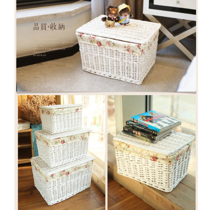 Ręcznie robiony kosz do przechowywania na pulpicie