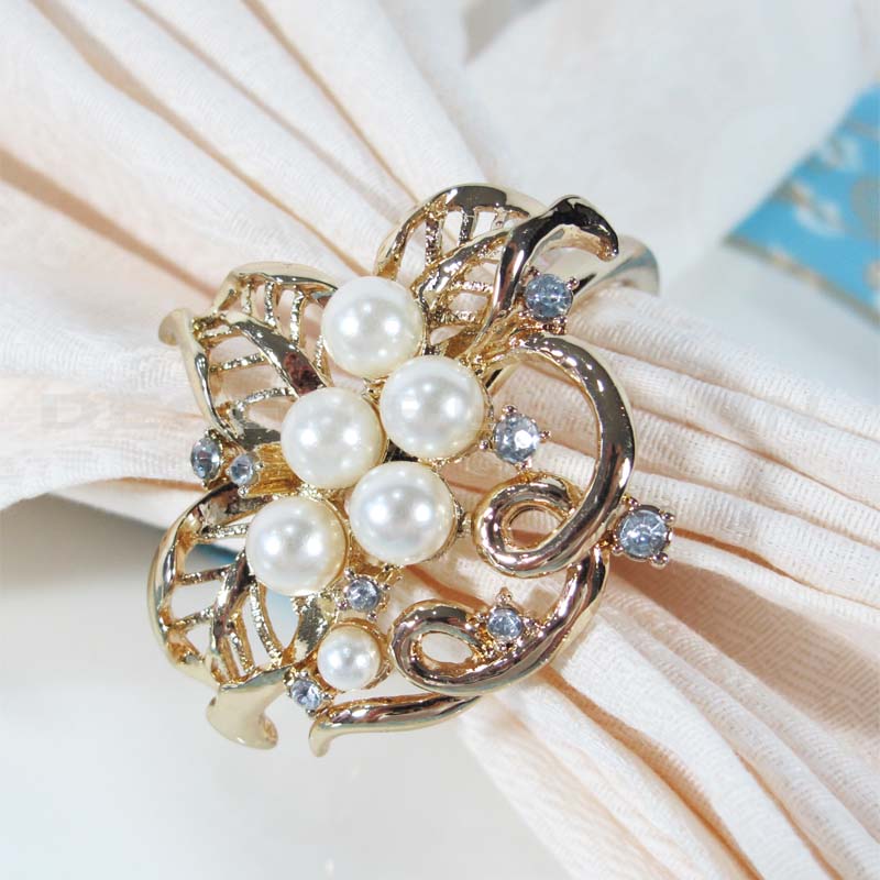 Gorący bubel elegancki i pełen wdzięku metalowy pierścień na serwetki