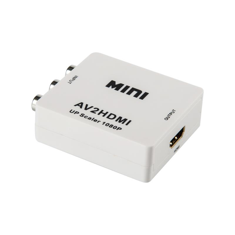 Mini Size AV/RCA/CVBS do konwertora HDMI Upscaler 720p/1080p