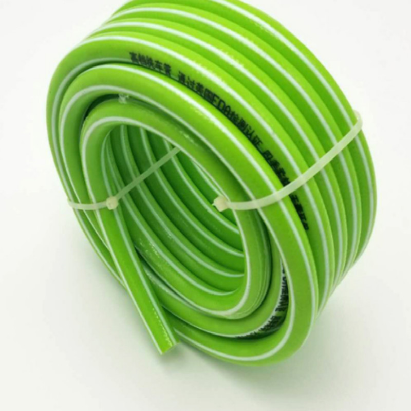 Kolorowy elastyczny wąż ogrodowy z PCV wzmocniony oplotem z tworzywa sztucznego