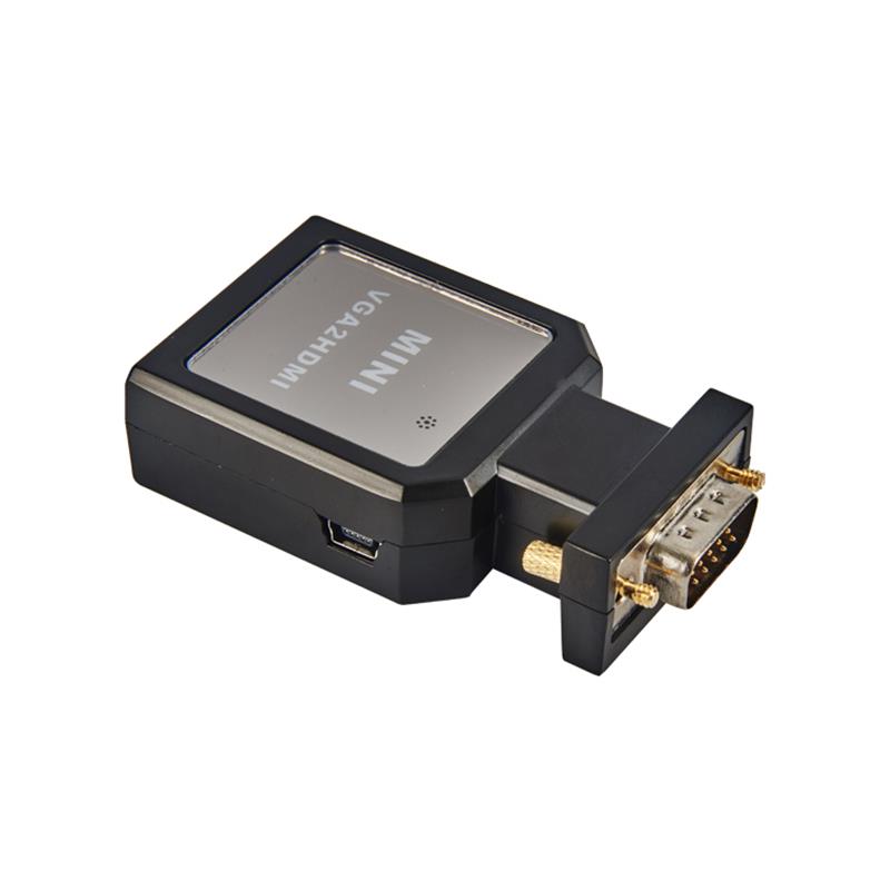 Metalowa obudowa MINI Rozmiar VGA + 3,5 mm konwerter audio na HDMI