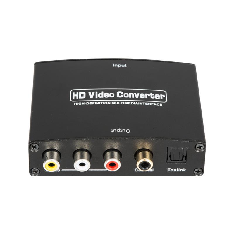 HDMI TO AV + Cyfrowy konwerter audio Auto Scaler 1080P