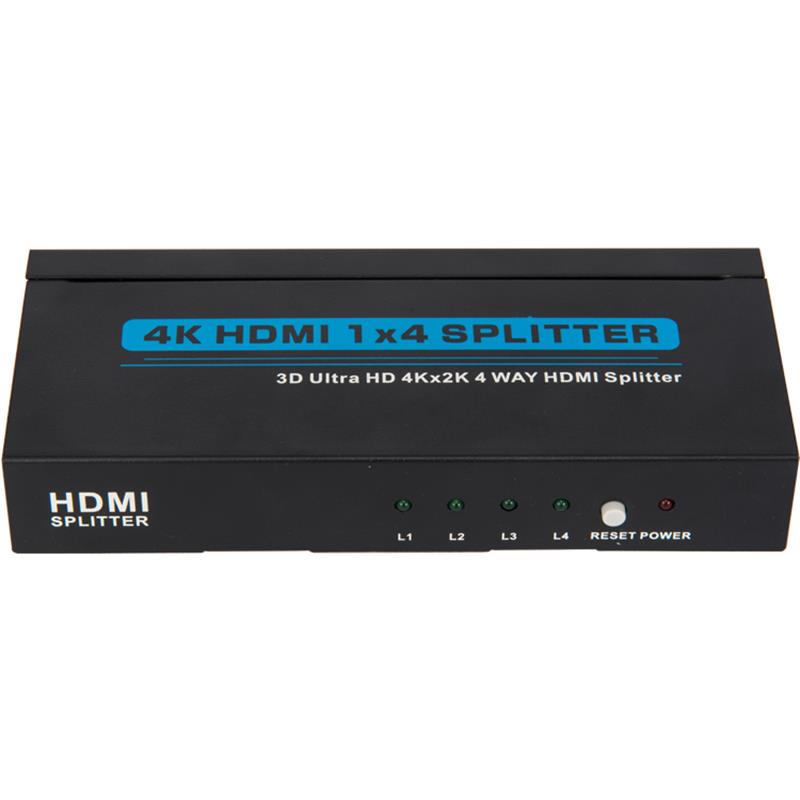 4K 4 porty HDMI Splitter 1x4 Obsługa 3D Ultra HD 4Kx2K / 30Hz