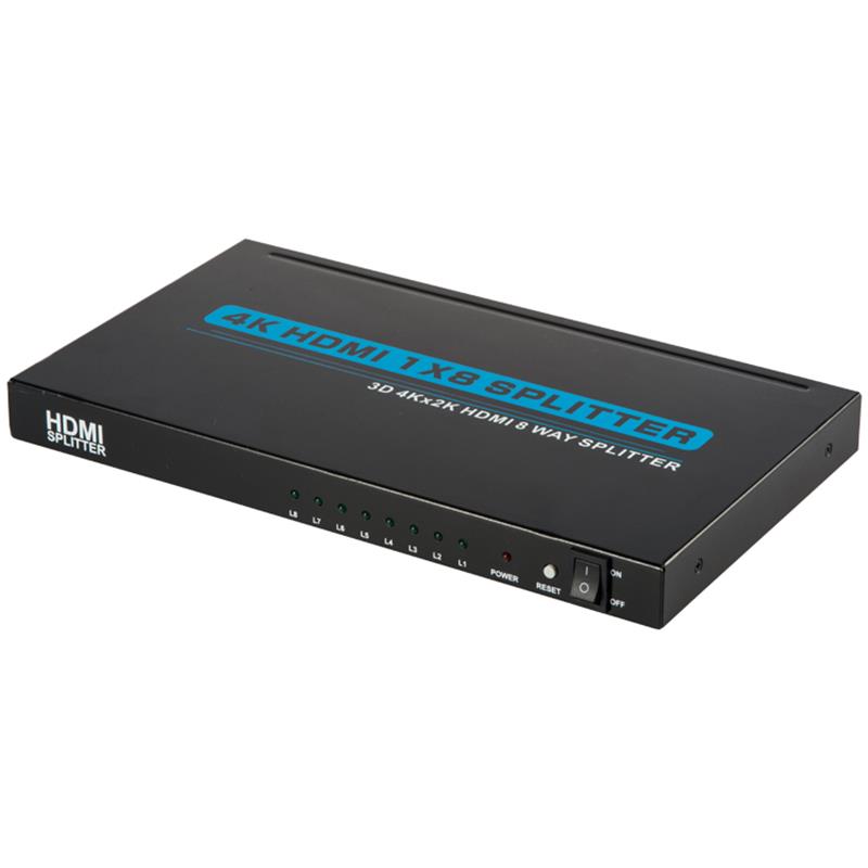 4K 8 portów HDMI Splitter 1x8 Obsługa 3D Ultra HD 4Kx2K / 30Hz