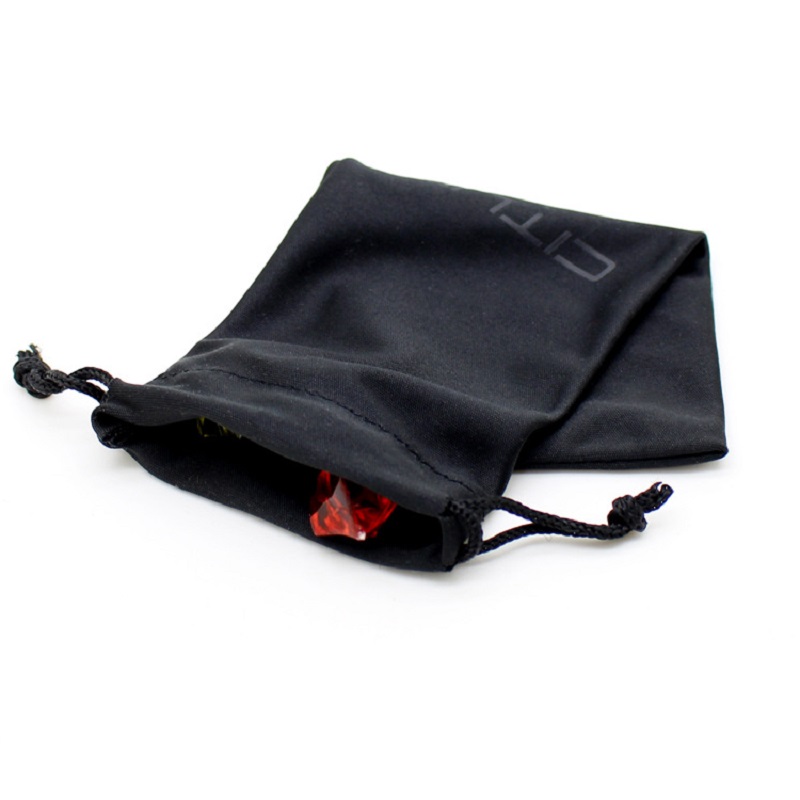 SGS46 Standardowe Logo użytkownika Soft Sunglasses Worek Black Drawstring Micro Fiber Eyegless Bag