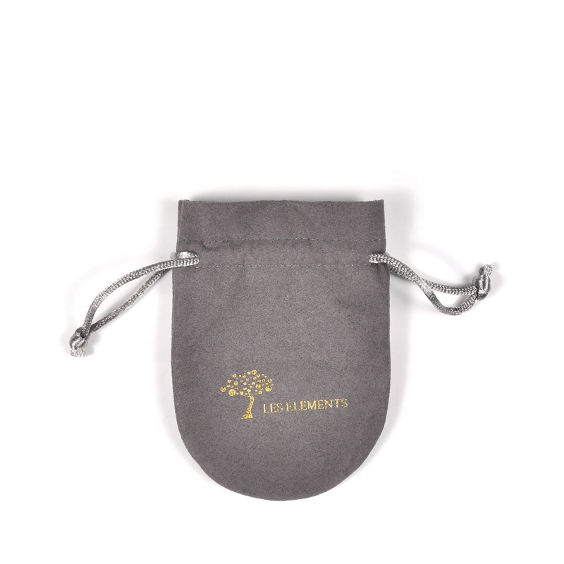 SGS51 Niestandardowy czarny woreczek ze sznurkiem na biżuterię Torba na prezent Sznurek zamszowy woreczki do pakowania biżuterii Hurt