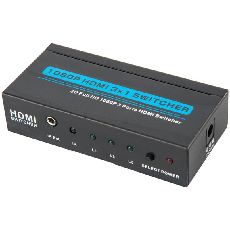 V1.3 HDMI 3x1 Switcher Obsługa 3D Full HD 1080P