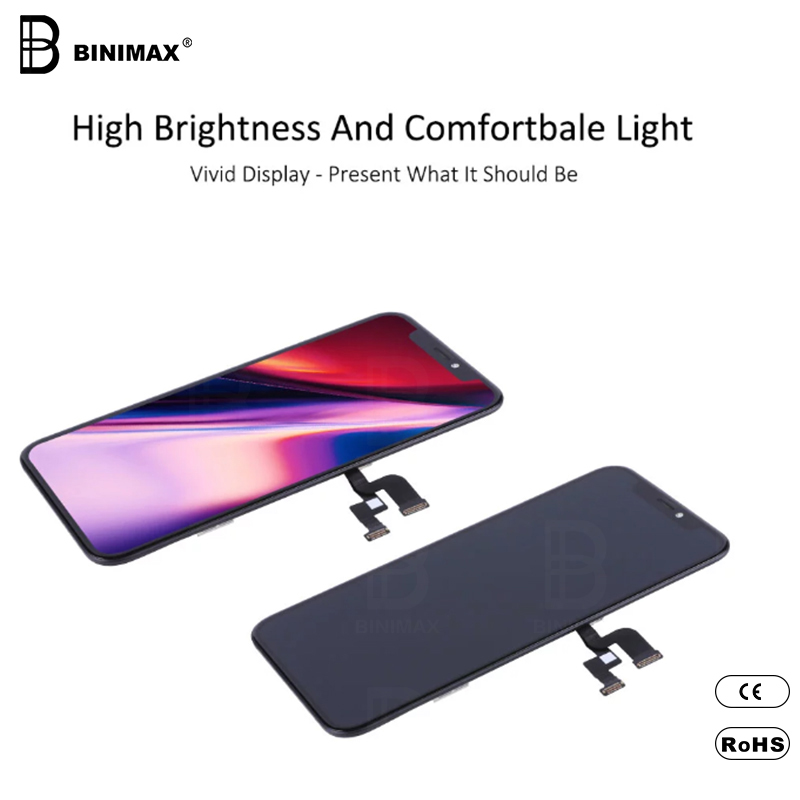 BINIMAX stockowy telefon komórkowy LCD do iP XS