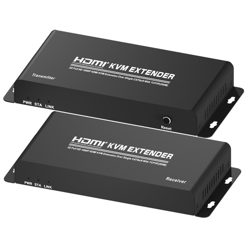 Przedłużacz KVM HDMI 200m ponad pojedynczy CAT5e / 6 z obsługą TCP / IP Full HD 1080P