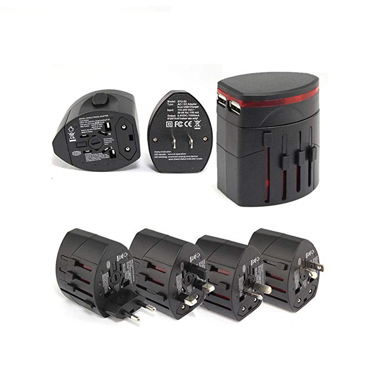 Christmas Gifts Universal Travel Adapter with 2 usb Best Saleng Premium for Traveling Gift