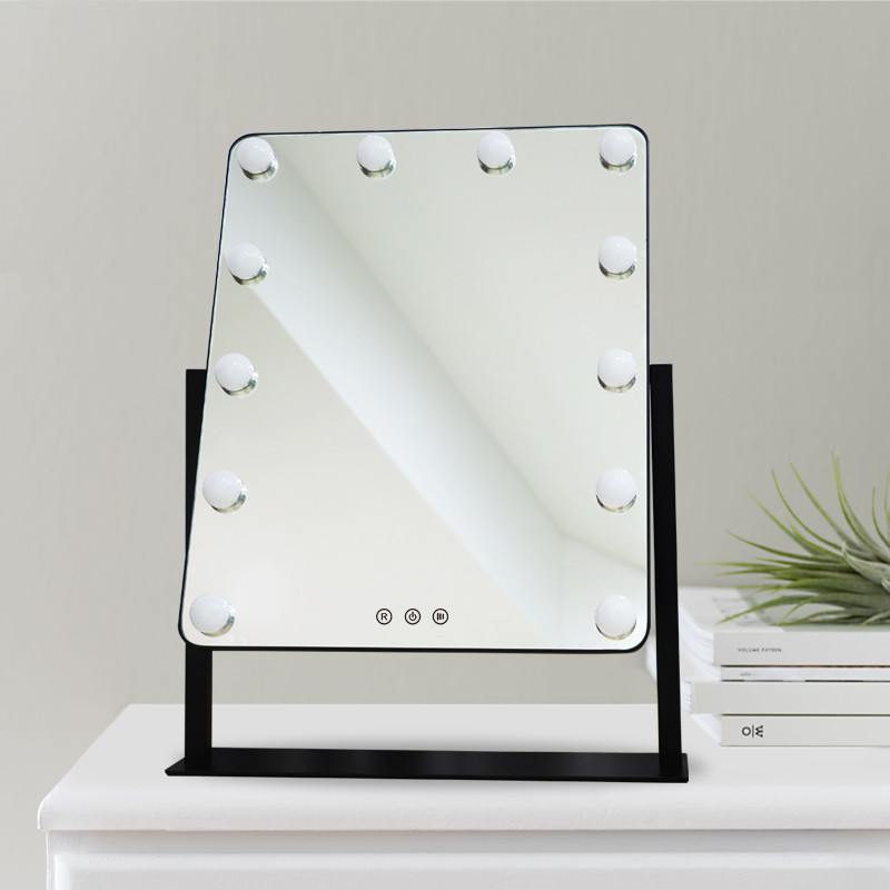Amazon Best Sale Hollywood Vanity LED Bulb Mirror Desktop Lighted Makijaż Mirror