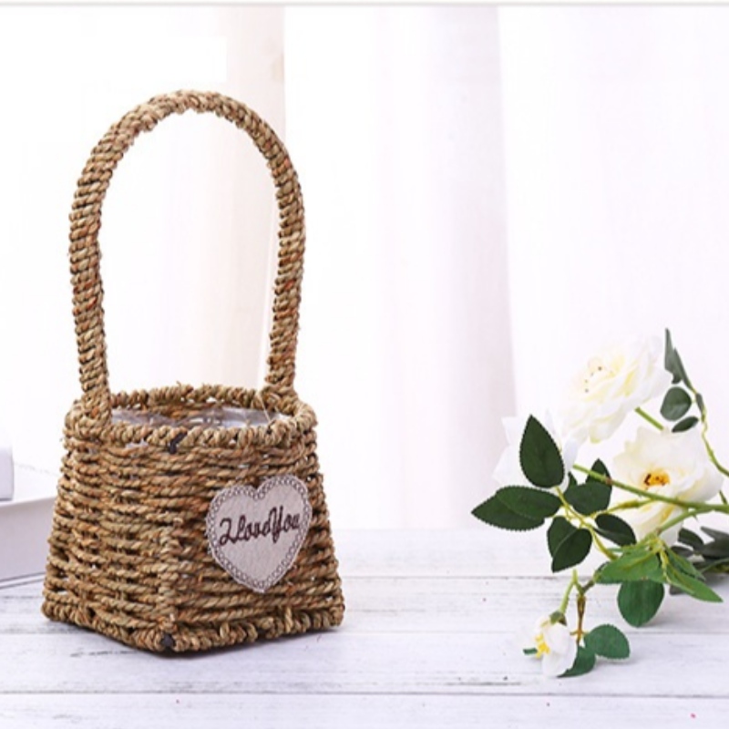 Home Decor Flolar Basket z uchwytem