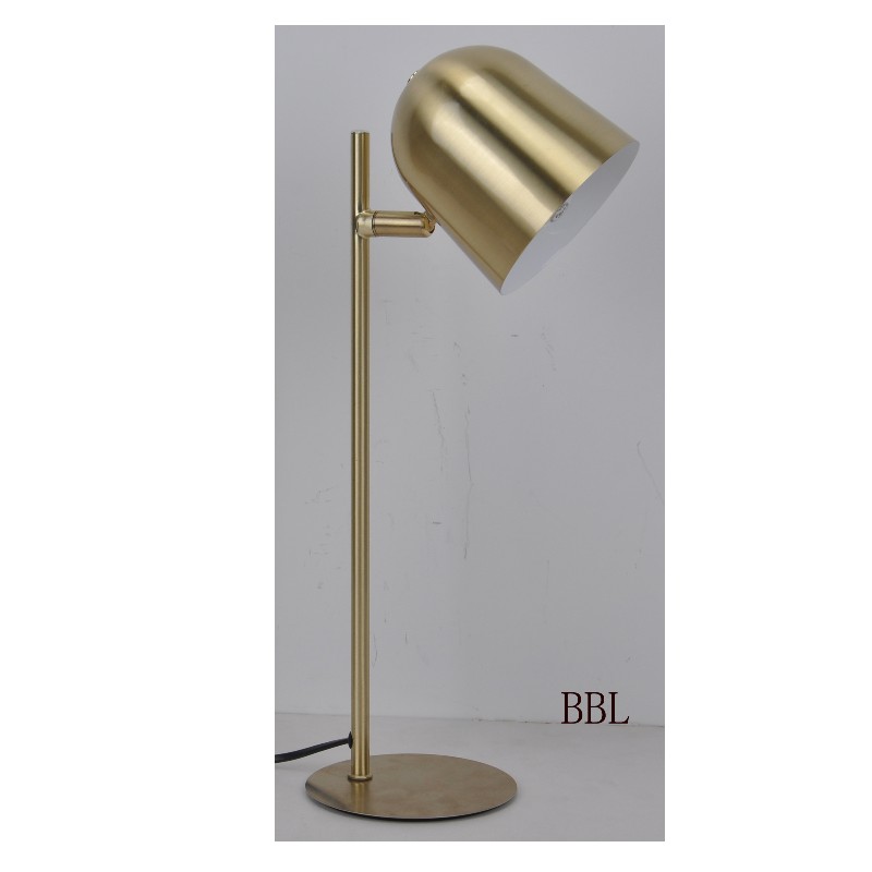 Lampa stołowa z obrotowym metalowym kloszem