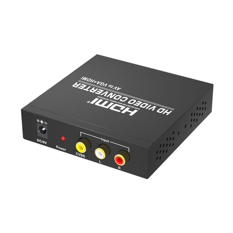 Konwerter AV do VGA + HDMI Up Scaler 720P / 1080P