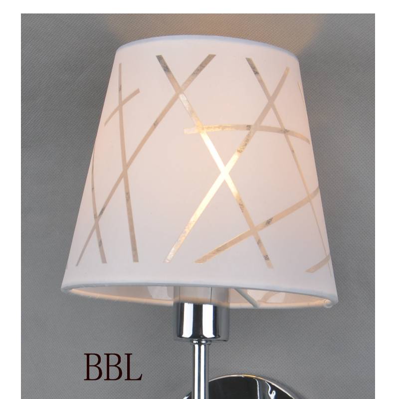 Lampa ścienna z odcieniem tkaniny
