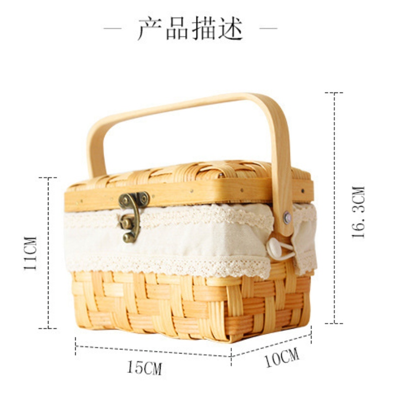 Kosz drewniany z pokrywą