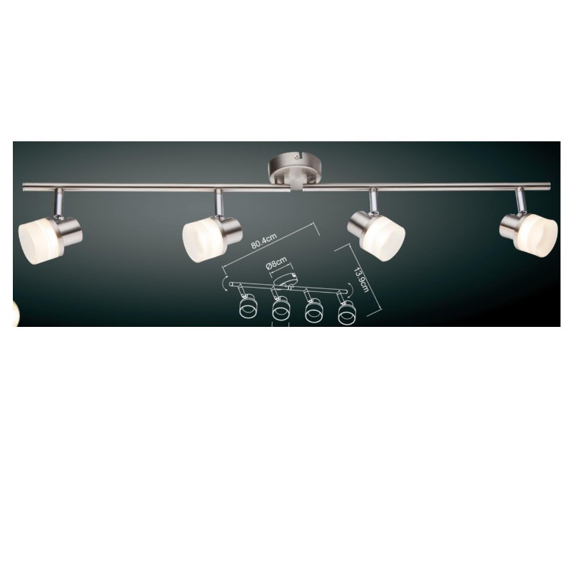 Oświetlenie punktowe LED wysokiego napięcia-4, z cylindrycznym kloszem z tworzywa sztucznego