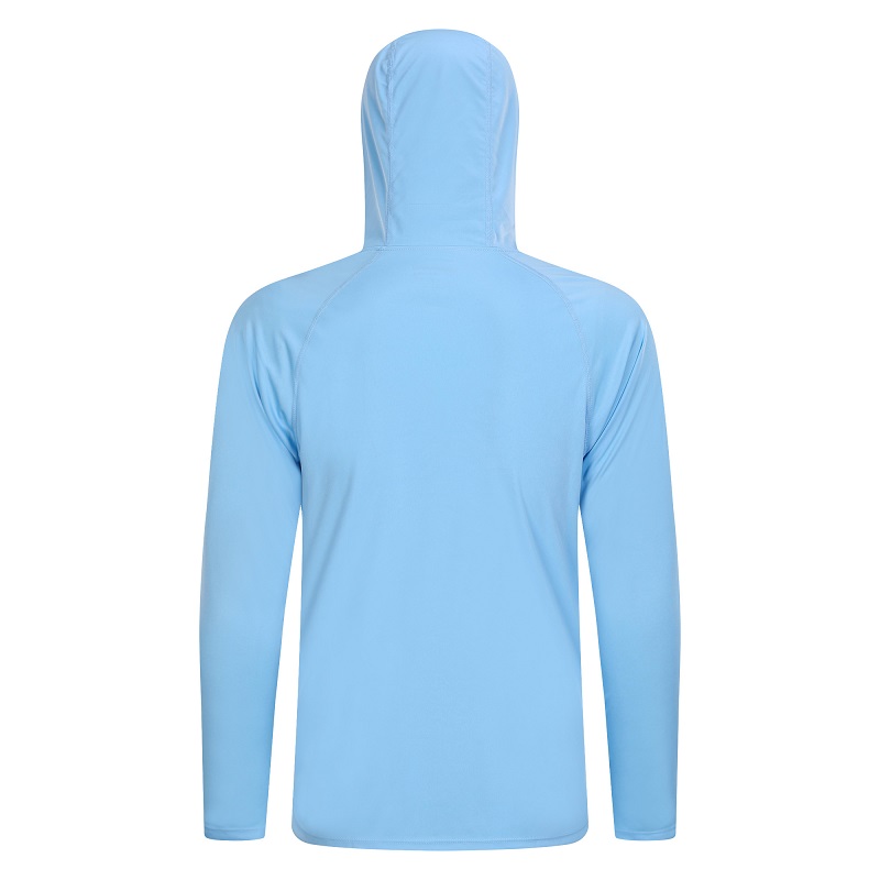 Dostosuj męską koszulkę z kapturem UPF 50+, chroniącą przed słońcem, z długim rękawem, do wspinaczki, do biegania, sportowe koszulki