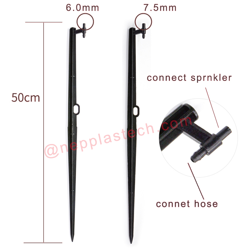 akcesoria do systemu nawadniania słonecznego 15 mm do 60 mm czarne dysze zraszające