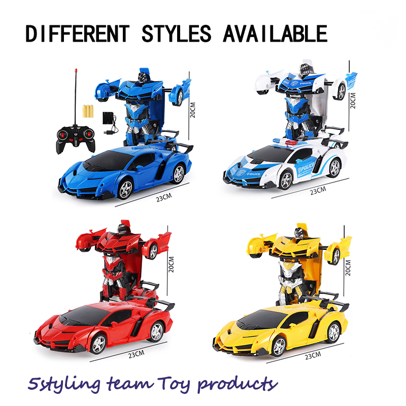 Xuezhishan elektryczne zdalne sterowanie samochodem 1:18 jeden przycisk zdalne sterowanie deformacją samochód robot symulacja modelu torby na samochód ładowanie