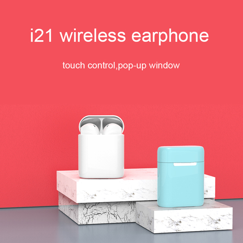 Słuchawki Bluetooth TWS i21 HD Jakość dźwięku Obsługa dotykowa