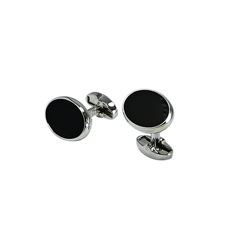 Brown Oval Onyx Men's Cuff Links