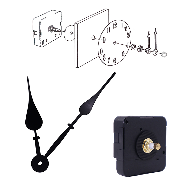 15mm duży ruch zegara wału I i czarne ręce zegara HR2057