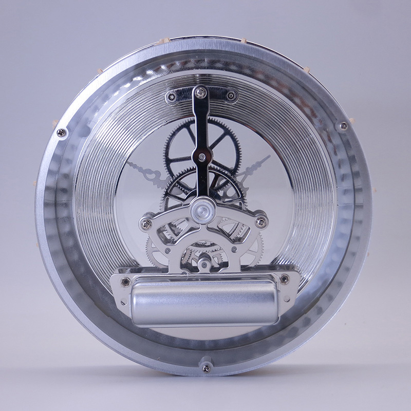 Srebrna wstawka z zegarem szkieletowym 148 mm