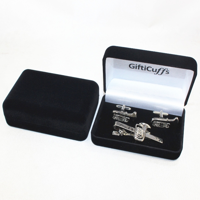 Przedmiot D-26L okrągły kształt Velvet Box dla spinek do mankietów, spinka do krawata, mm.95*68*36, wagi około 65g