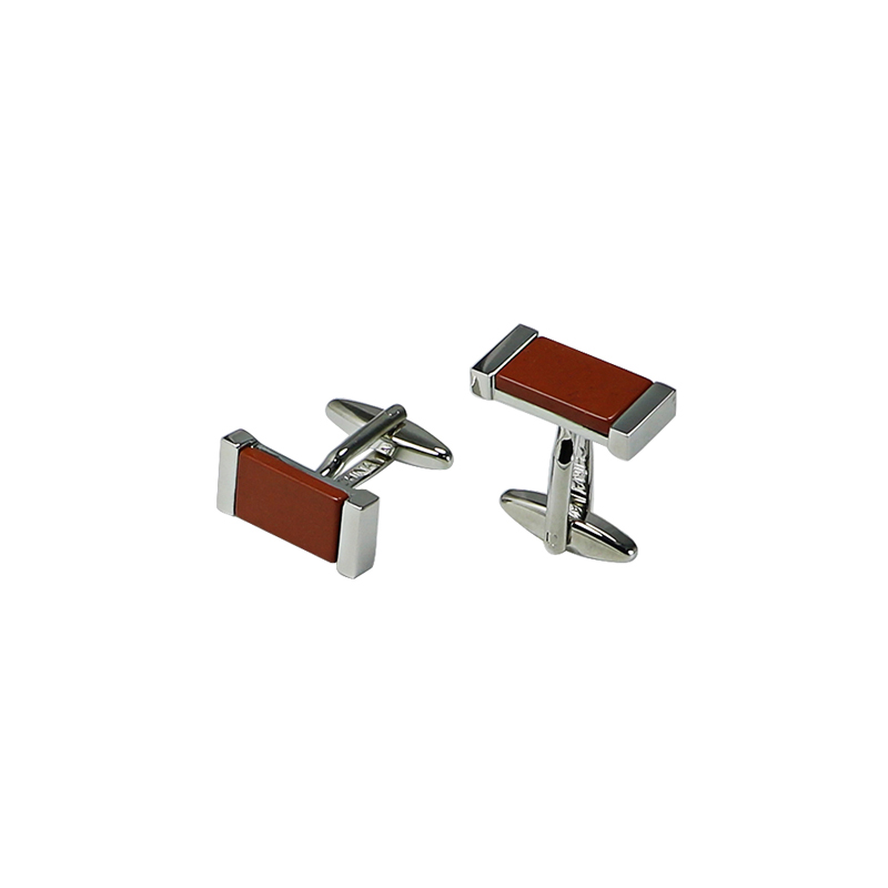 Retangle Garden Floor Silvertone Cuff Links