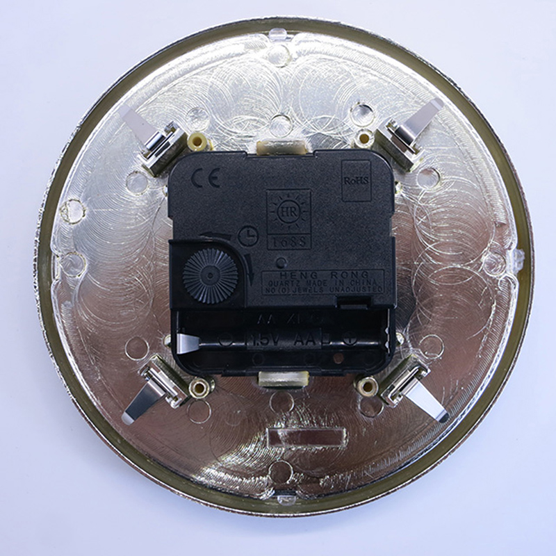 Okrągły zegar ścienny z czystego srebra 130 mm