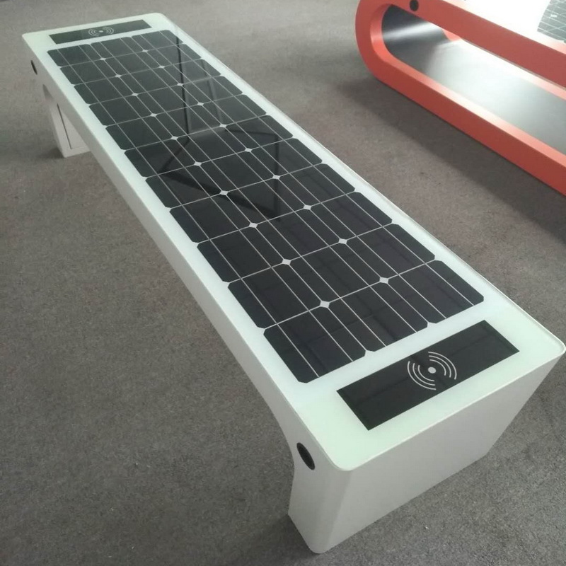 Najlepszy projekt White Color Solar Power Mobile Ładowanie WiFi Hotpot Smart Garden Bench